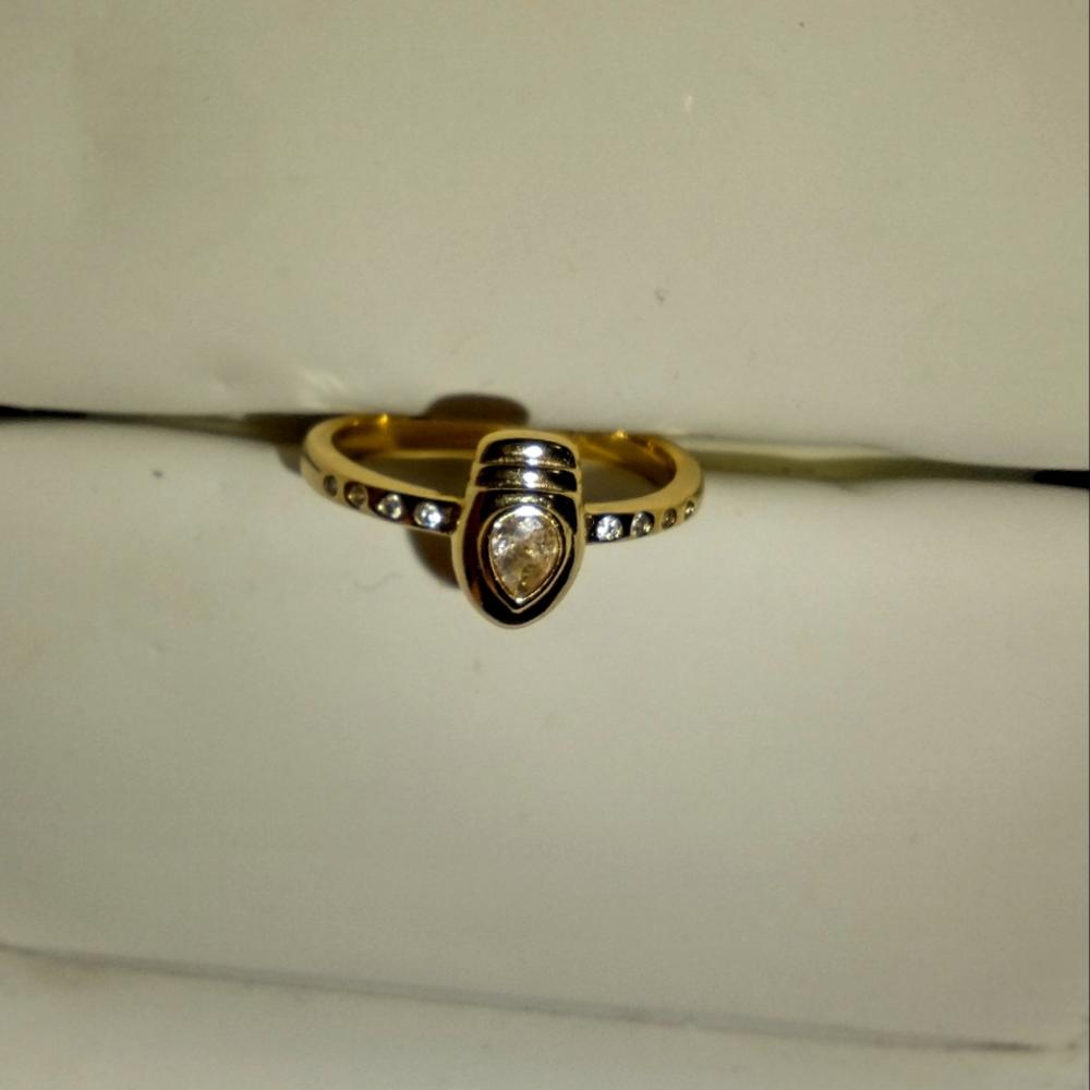 Gold plated designer ring